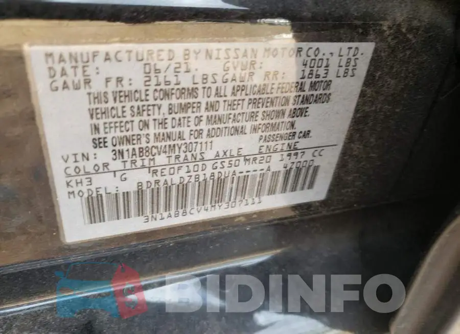 3N1AB8CV4MY307111 Photo# 10