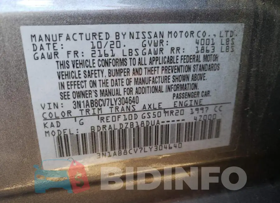 3N1AB8CV7LY304640 Photo# 12
