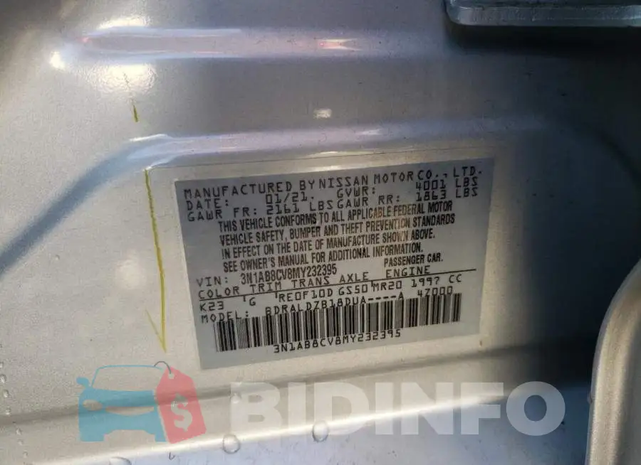 3N1AB8CV8MY232395 Photo# 10