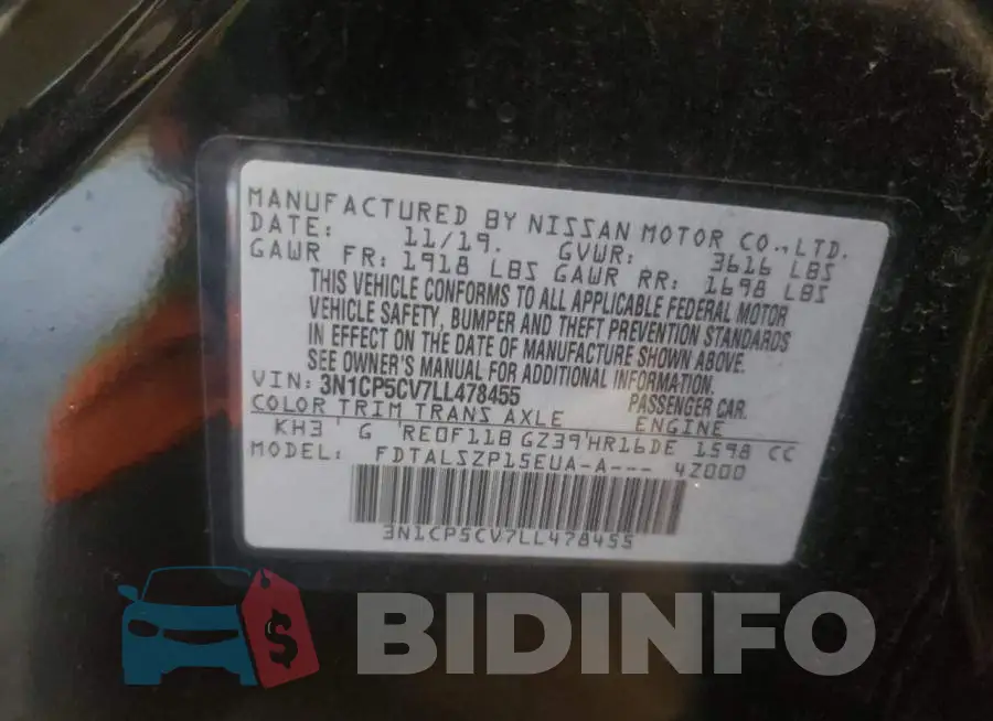 3N1CP5CV7LL478455 Photo# 10