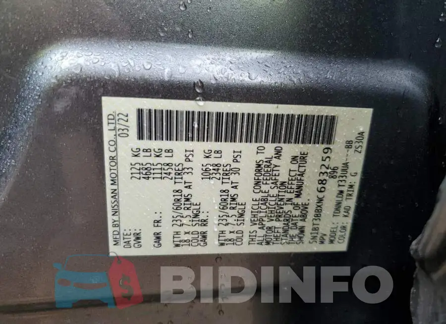 5N1BT3BBXNC683259 Photo# 10