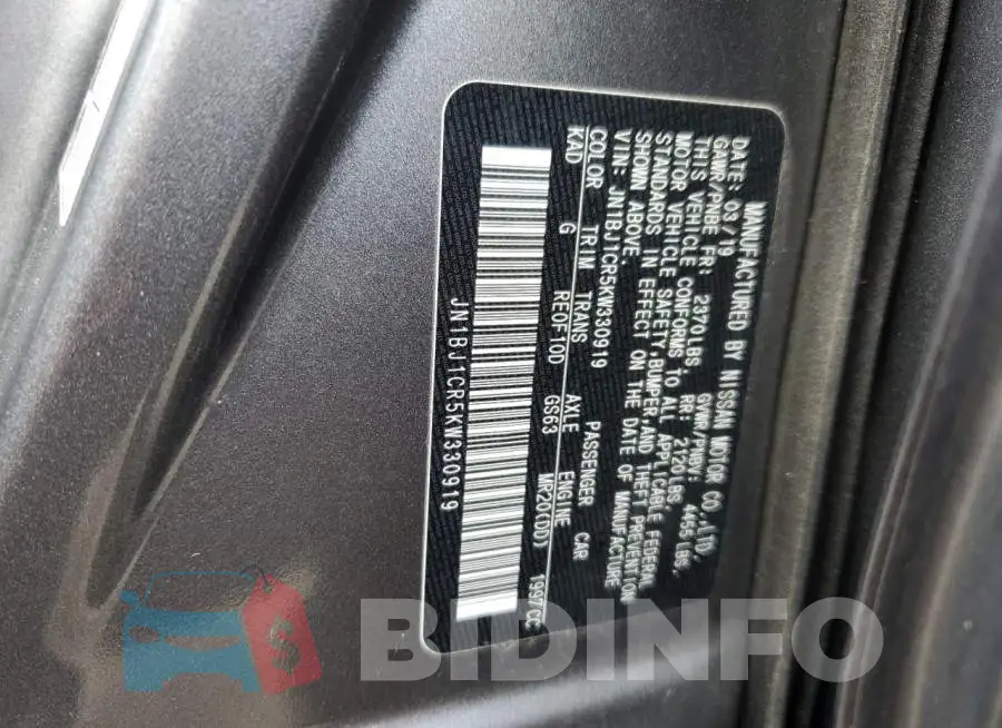 JN1BJ1CR5KW330919 Photo# 13