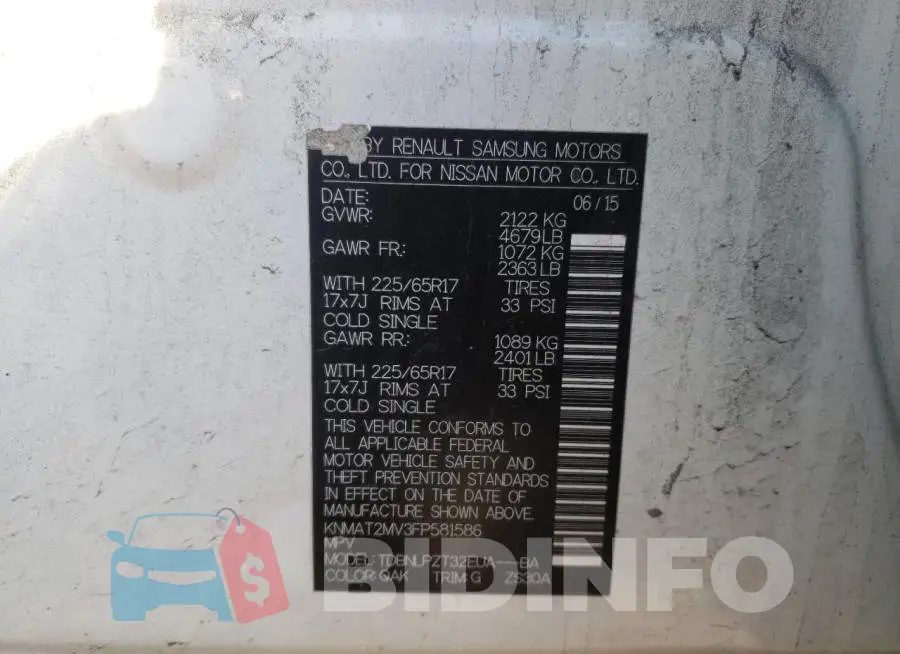 KNMAT2MV3FP581586 Photo# 14