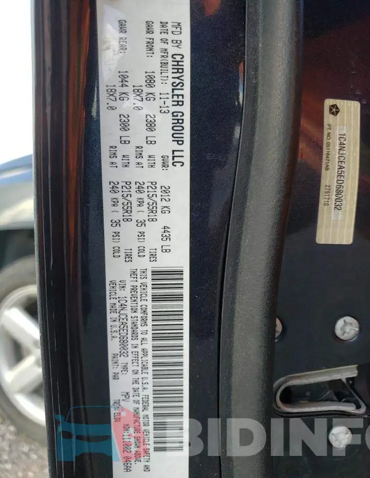 1C4NJCEA5ED680032 Photo# 10