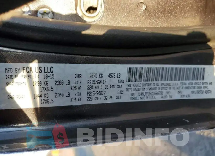1C4NJRFBXGD586791 Photo# 12