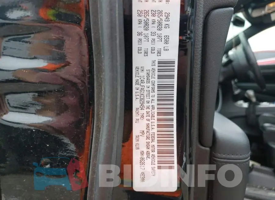 1C4RJFAG1KC829454 Photo# 10
