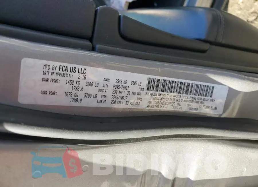 1C4RJFAG2GC349625 Photo# 10
