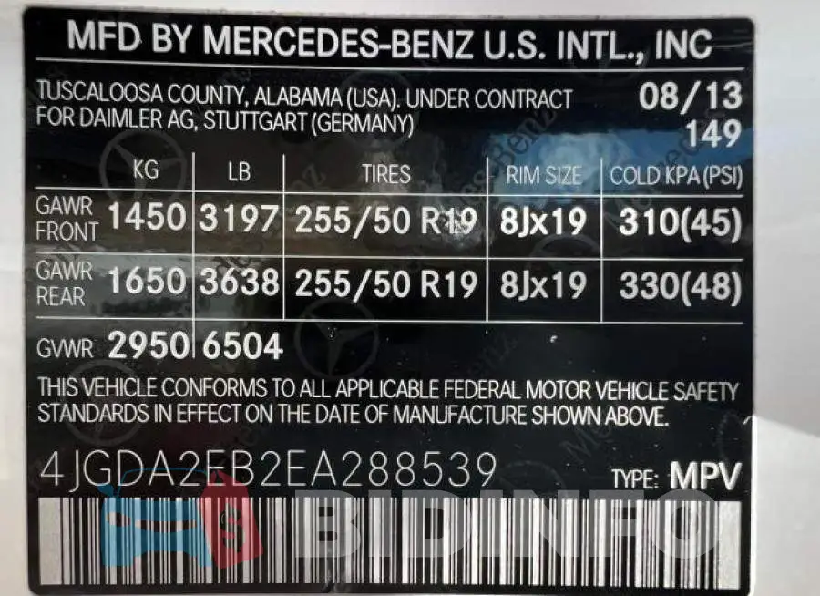 4JGDA2EB2EA288539 Photo# 10