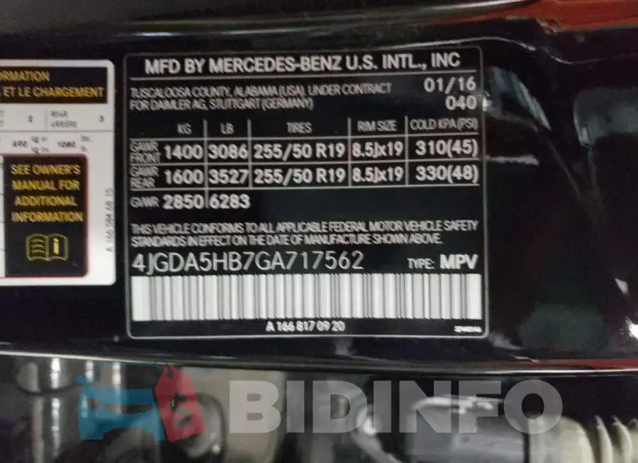 4JGDA5HB7GA717562 Photo# 14