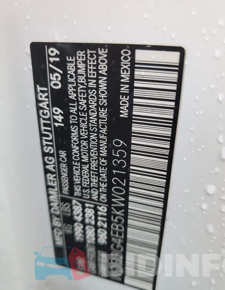 WDD3G4EB5KW021359 Photo# 12