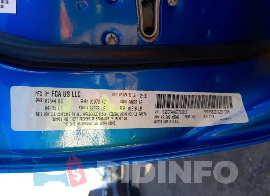 1C3CDFAA4GD703815 Photo# 10