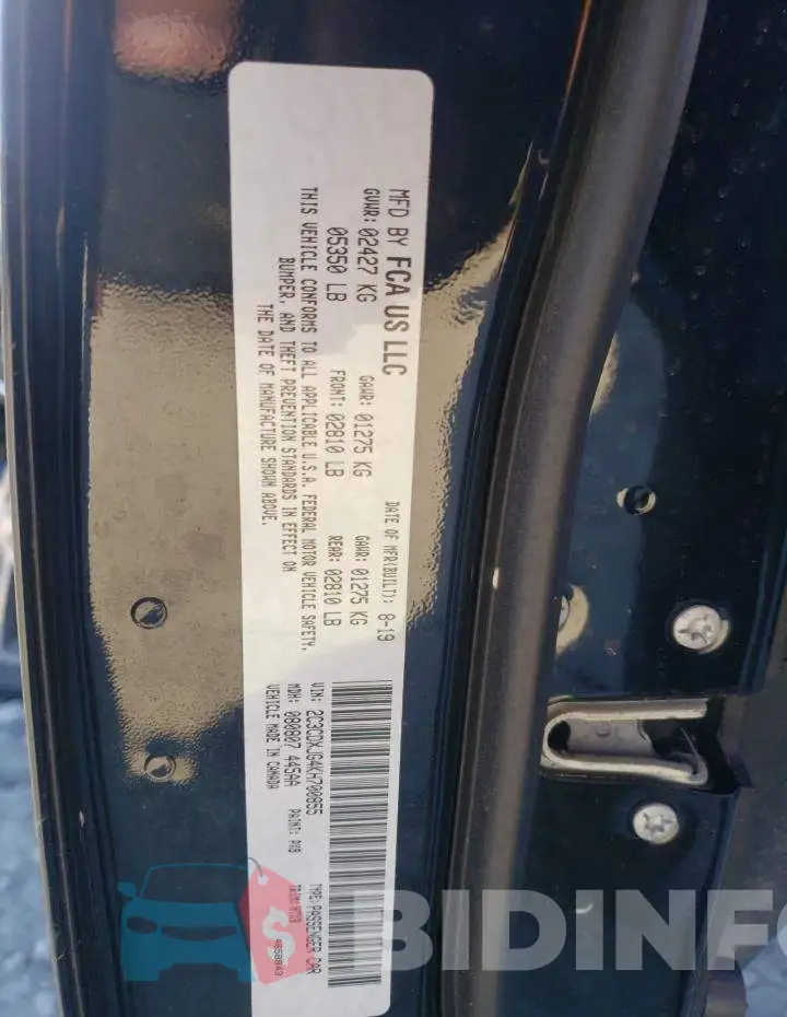 2C3CDXJG4KH700855 Photo# 12