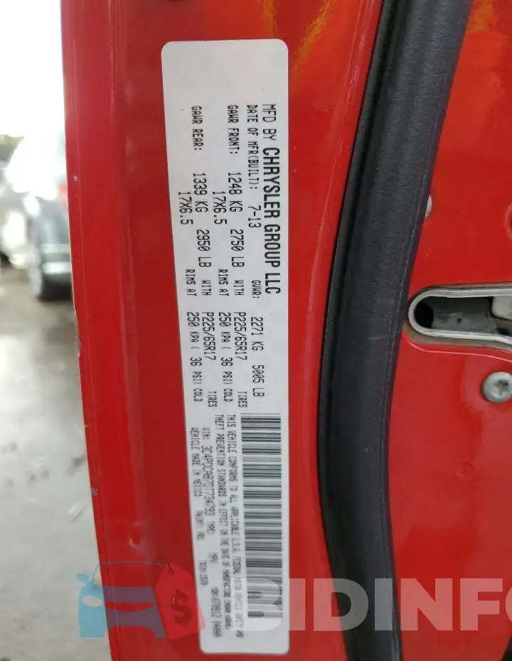 3C4PDCAB7DT734793 Photo# 10