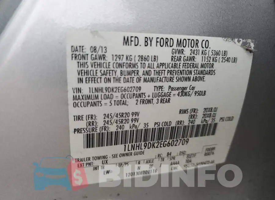 1LNHL9DK2EG602709 Photo# 10