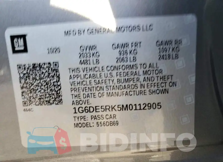 1G6DE5RK5M0112905 Photo# 10