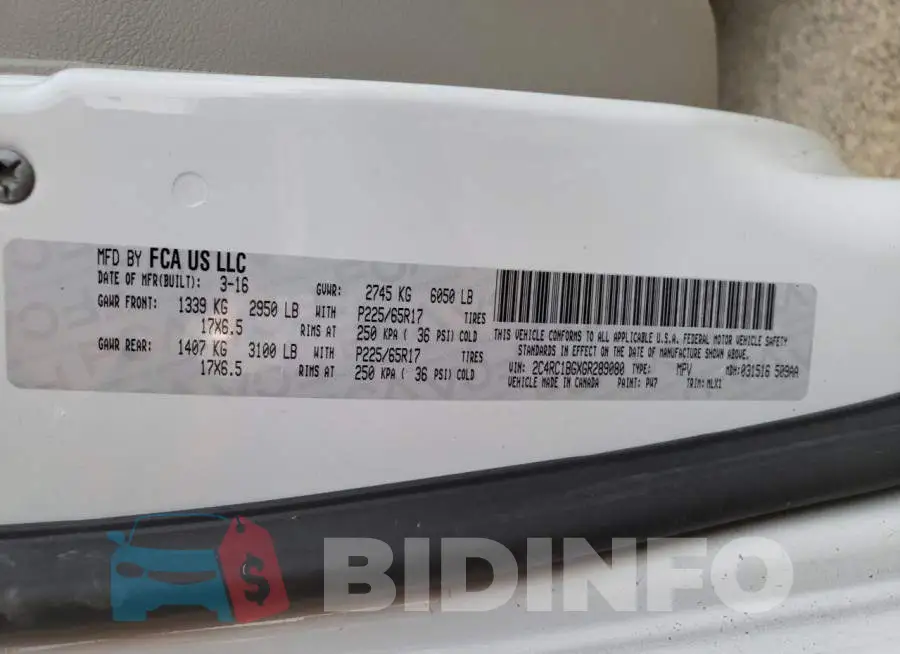 2C4RC1BGXGR289080 Photo# 10