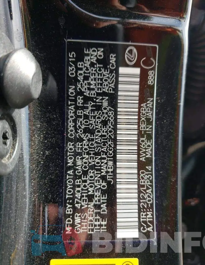 JTHBW1GG2F2095687 Photo# 10