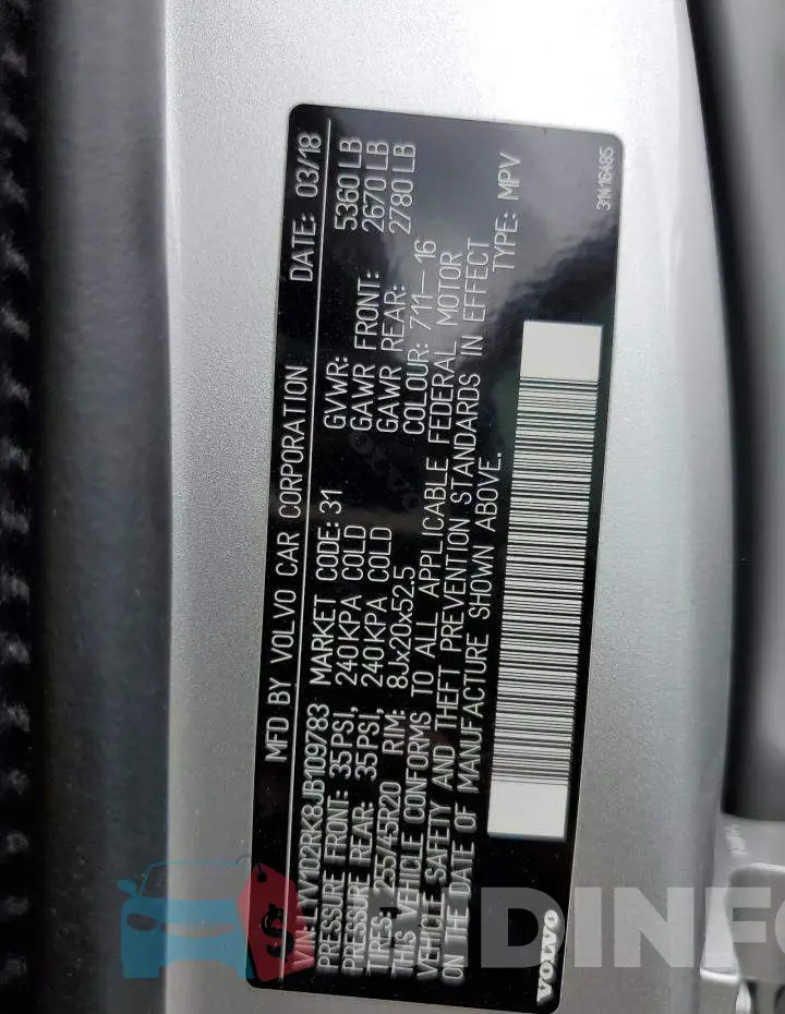 LYV102RK8JB109783 Photo# 10