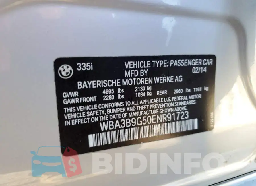 WBA3B9G50ENR91723 Photo# 10