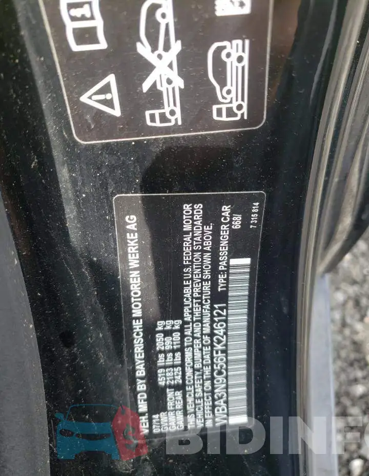 WBA3N9C56FK246121 Photo# 10