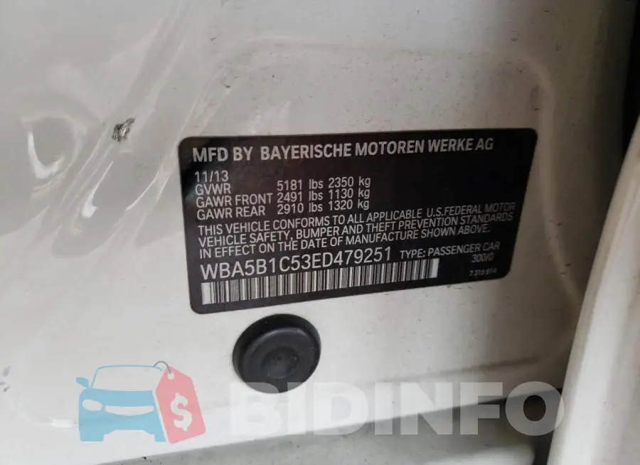 WBA5B1C53ED479251 Photo# 10