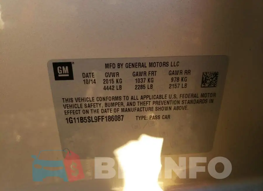 1G11B5SL9FF186087 Photo# 12