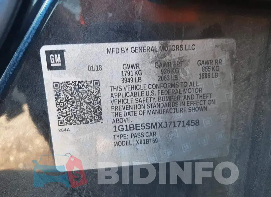 1G1BE5SMXJ7171458 Photo# 10