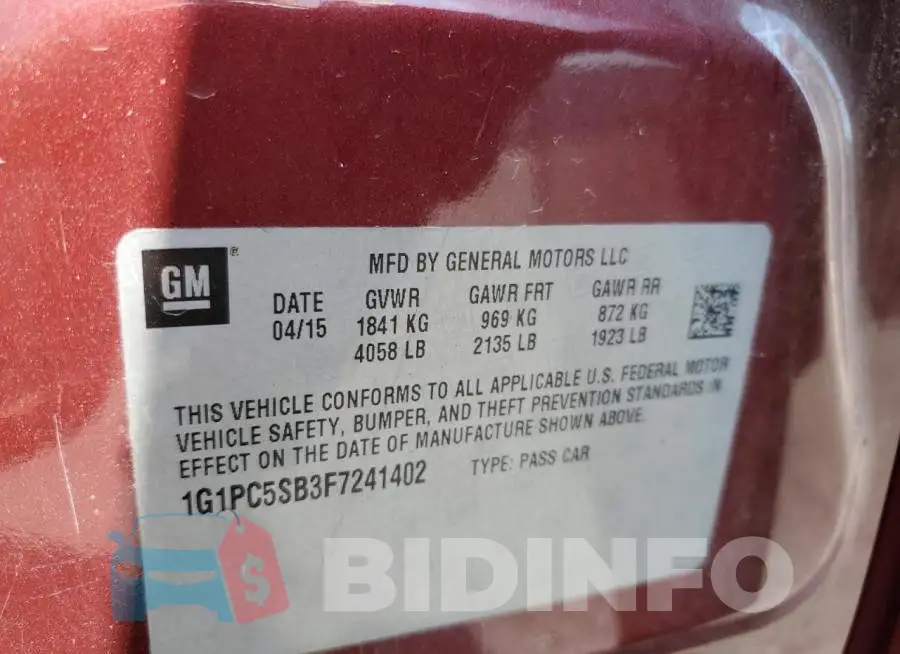1G1PC5SB3F7241402 Photo# 10
