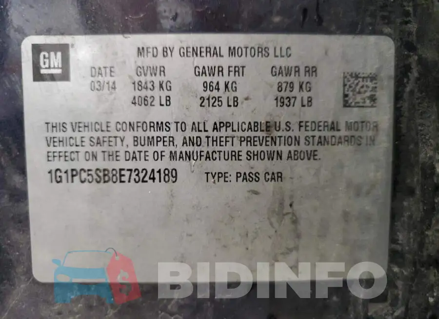 1G1PC5SB8E7324189 Photo# 12