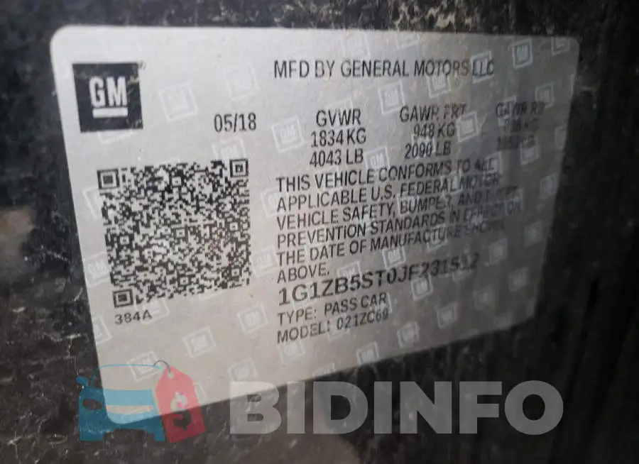 1G1ZB5ST0JF231512 Photo# 10