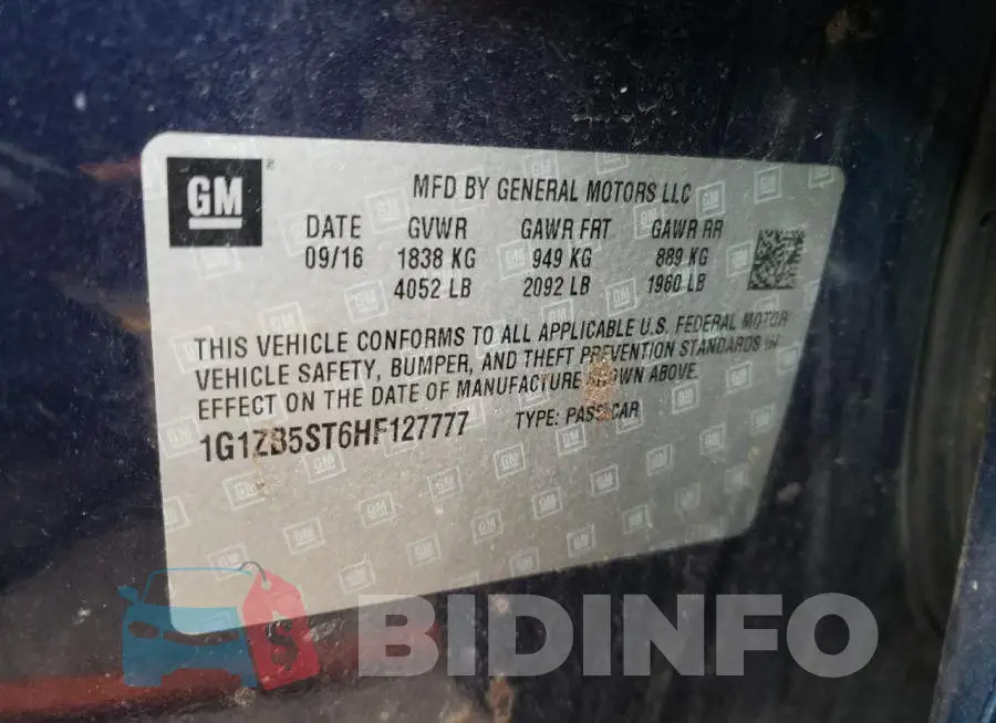1G1ZB5ST6HF127777 Photo# 10