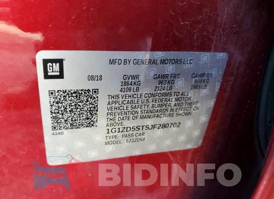 1G1ZD5ST5JF280702 Photo# 10