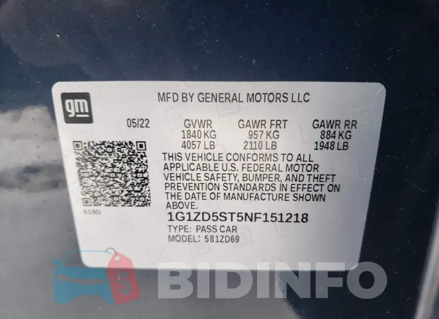1G1ZD5ST5NF151218 Photo# 12