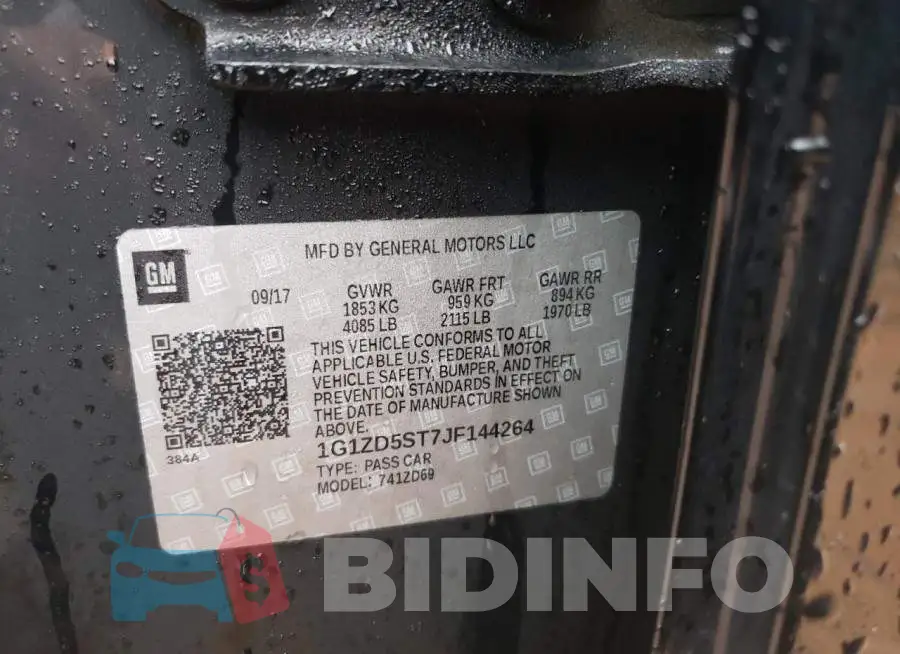 1G1ZD5ST7JF144264 Photo# 10