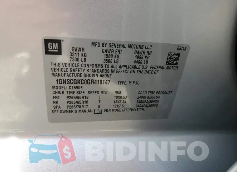 1GNSCGKC0GR410147 Photo# 10