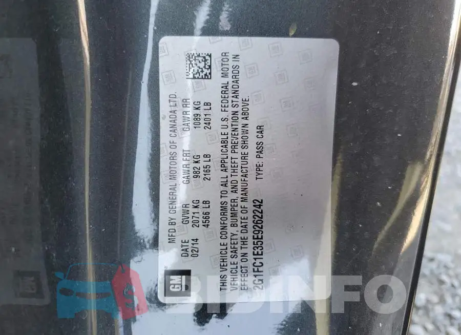 2G1FC1E35E9262242 Photo# 13
