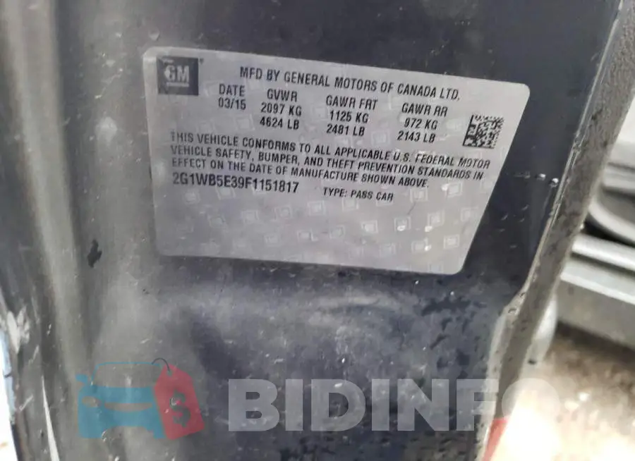 2G1WB5E39F1151817 Photo# 14