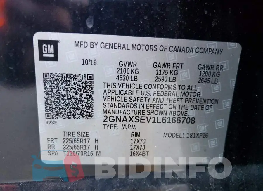 2GNAXSEV1L6166708 Photo# 10