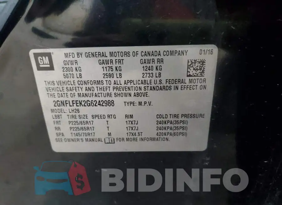 2GNFLFEK2G6242988 Photo# 12