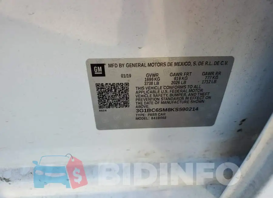 3G1BC6SM8KS590214 Photo# 10