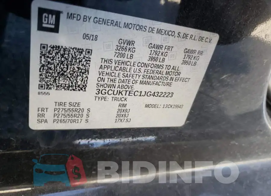3GCUKTEC1JG432223 Photo# 10
