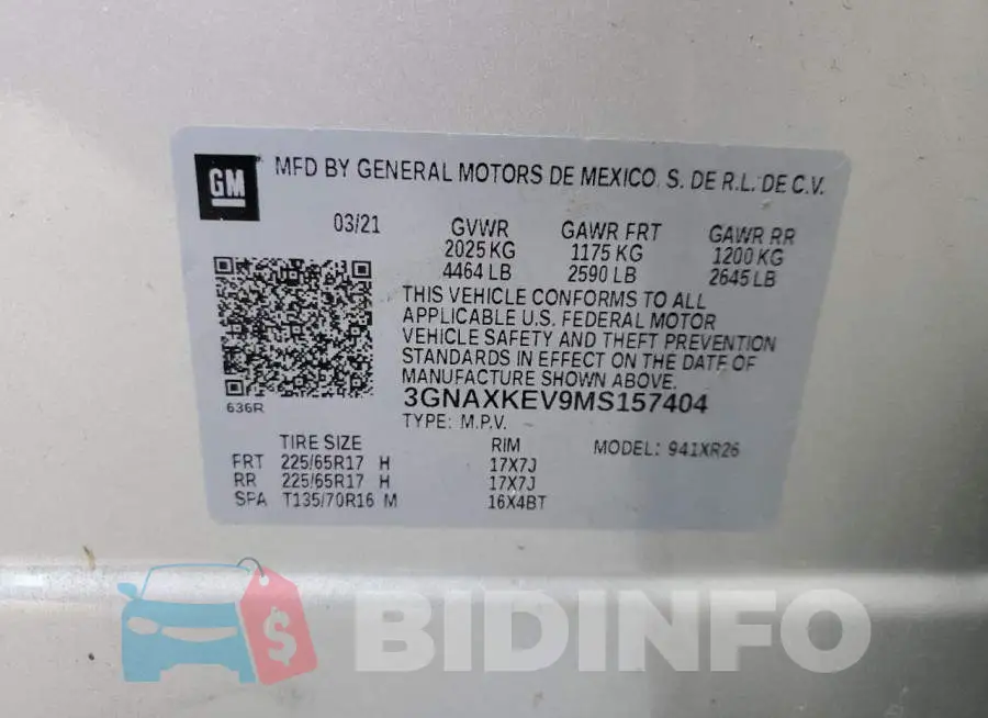 3GNAXKEV9MS157404 Photo# 10