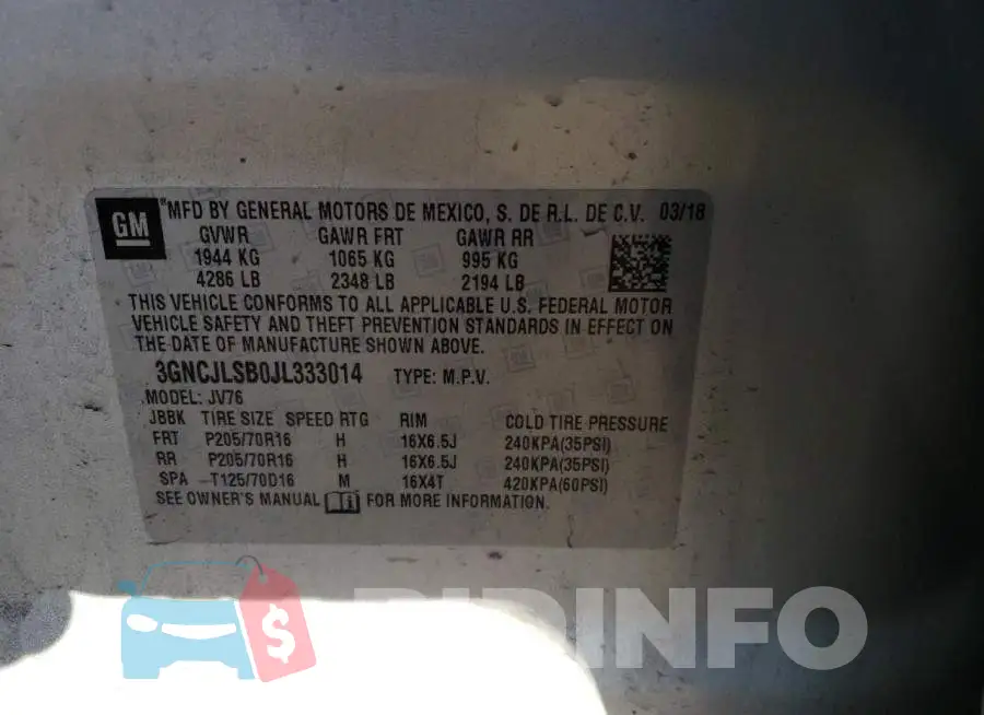 3GNCJLSB0JL333014 Photo# 10