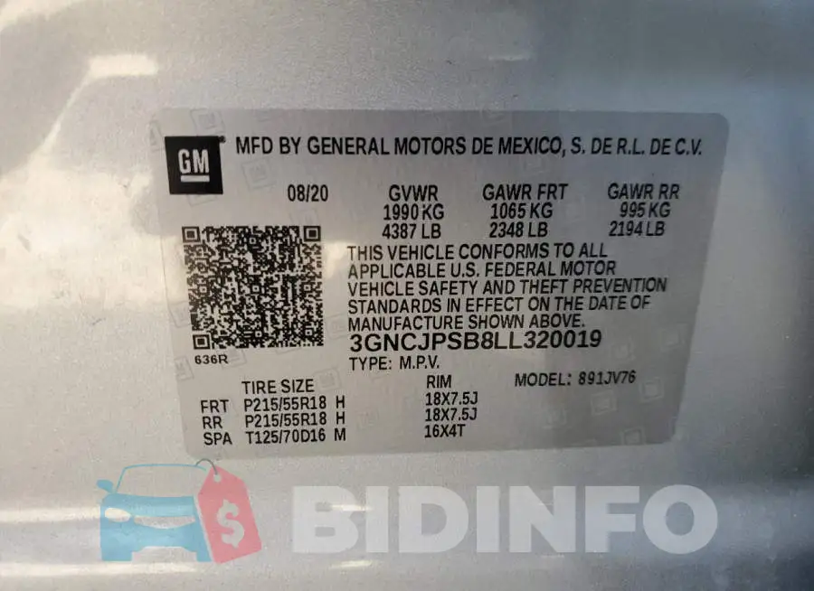 3GNCJPSB8LL320019 Photo# 13