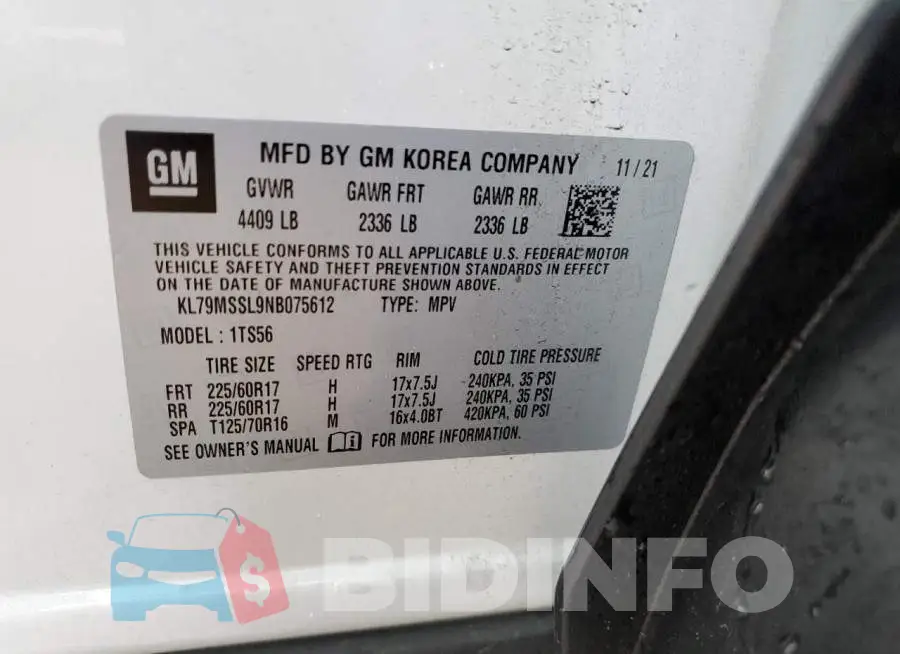 KL79MSSL9NB075612 Photo# 10