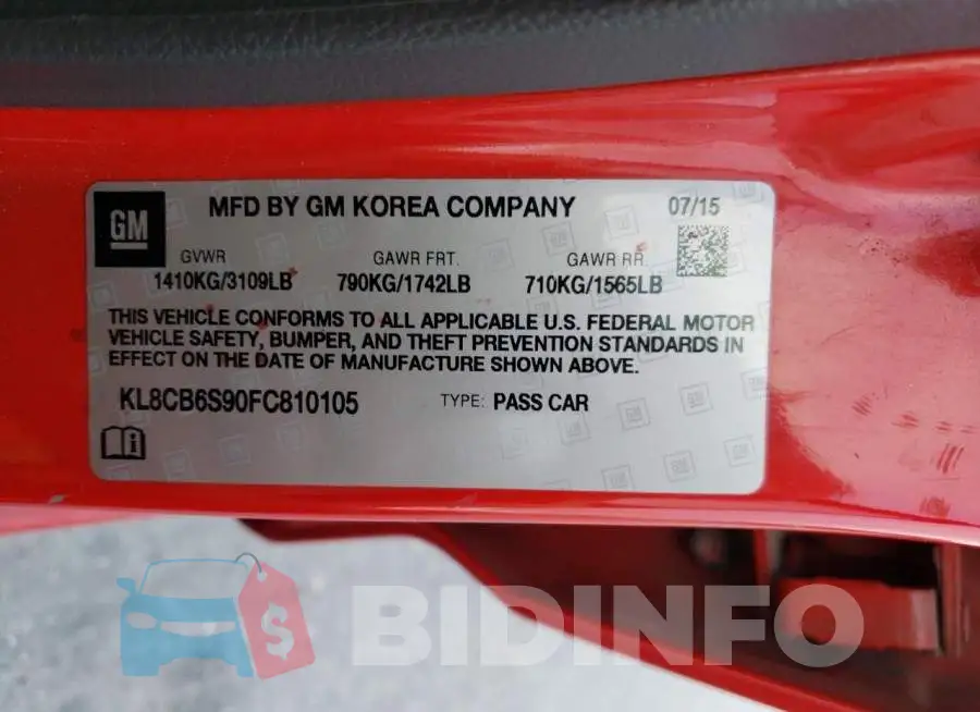 KL8CB6S90FC810105 Photo# 10