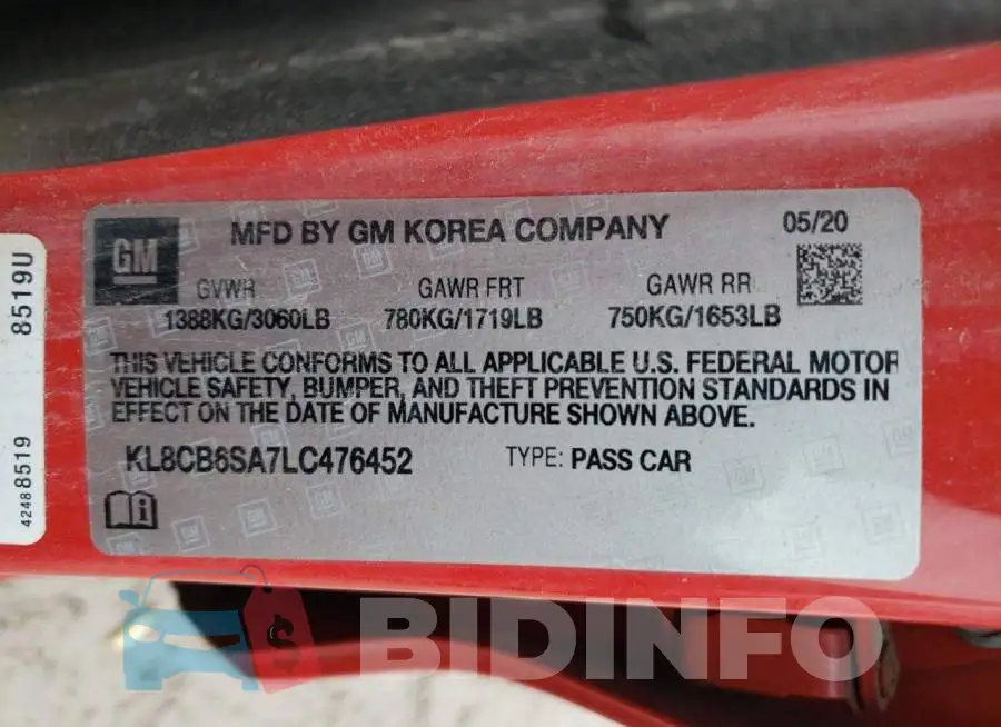 KL8CB6SA7LC476452 Photo# 13