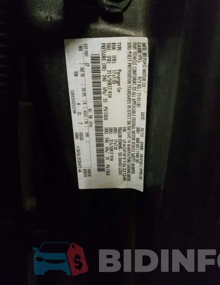 1FADP3FE1GL221249 Photo# 13