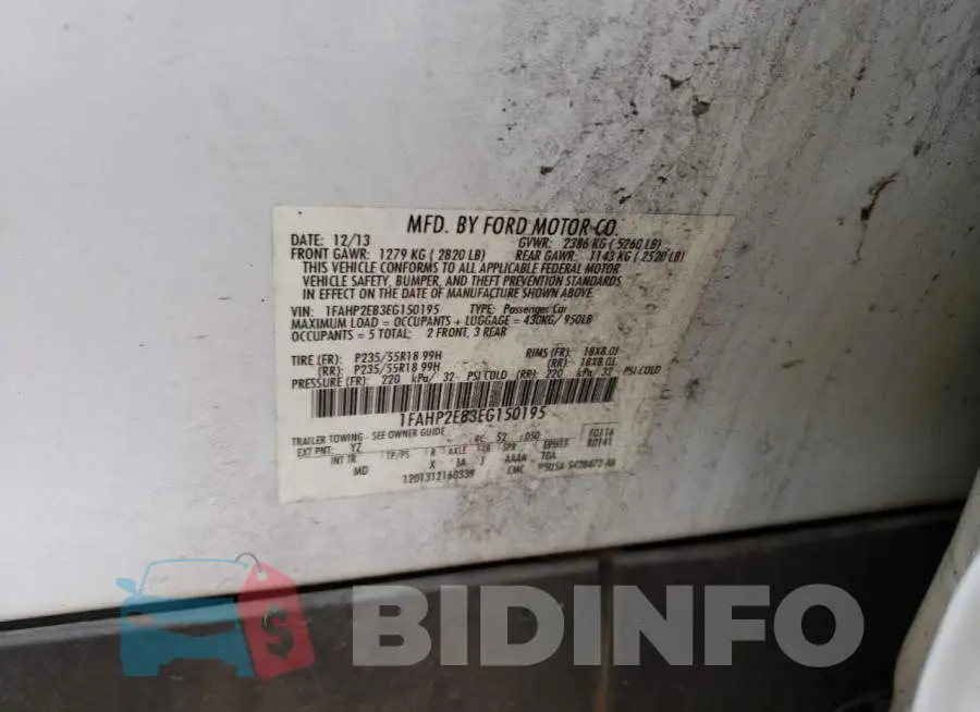 1FAHP2E83EG150195 Photo# 12