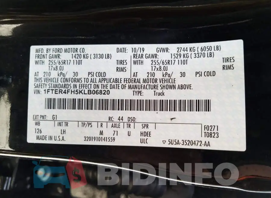 1FTER4FH5KLB06820 Photo# 10
